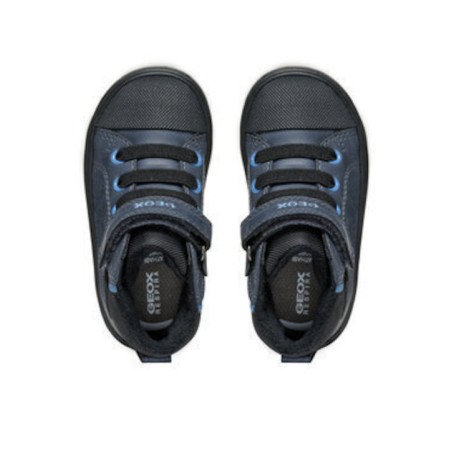 GEOX B GISLI ΠΑΙΔΙΚΑ SNEAKERS HIGHT ΜΕ ΣΚΡΑΤΣ NAVY ΜΠΛΕ  B461NC0MEFUC0693  